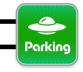 Green road sign that reads UFO Parking